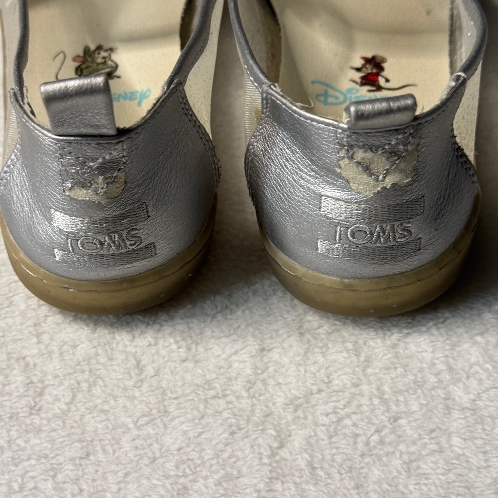 Toms Alpargata Women’s 8 Disney Cinderella‎ Glitter Mesh Wedding Shoes - Picture 3 of 7